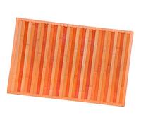 Bamboo Tapis en bois avec dos antidérapant, disponible dans différentes mesures, dégradé de couleurs - Idéal pour cuisine, chambre, salle de bain 50x135 cm Arancione