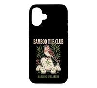 Bamboo Tile Club Soirée Mahjong Oiseau Rétro Coque pour iPhone 16