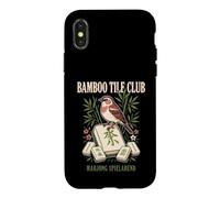 Bamboo Tile Club Soirée Mahjong Oiseau Rétro Coque pour iPhone X/XS