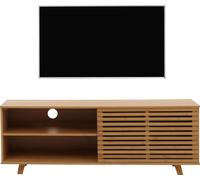 Bamboo TV-Rack HWC-N80, Table de télévision Lowboard Commode, compartiments de rangement FSC®- 50x140x40cm