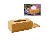 Bamboo Wood Drawer Bottom Tissue Box - Natural Color - 1 piece