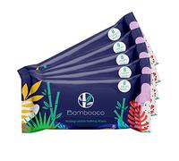Bambooco Lot de 40 grandes lingettes humides biodégradables pour lit de douche dans la baignoire