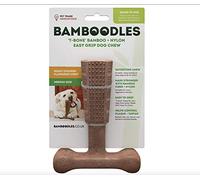 Bamboodles T-Bone Jouet à mâcher pour Chien - Taille M | Saveur de Poulet | Mâcher Naturel Durable pour Chiens de Taille Moyenne | Jouet à mâcher Durable et sûr pour Un Plaisir Quotidien