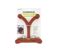 Bamboodles Y-Bone Jouet à mâcher pour Chien - Grand | Saveur Bacon | Mâcher Durable pour Grands Chiens | Jouet Durable et sûr pour satisfaire Les Instincts de Mastication