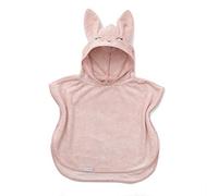 BamBoom Peignoir poncho avec fermeture à bouton, fibre de bambou organique, 0-2 ans, poncho de bain en éponge, rose, 1980006-240 g