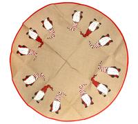 Bamboomn 39 """" ""Round Christmas Tree Jirt Floor Base Cover Decoration Collection de vacances Jute Burlap Gnome Edition 1 Piece