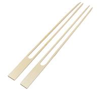 BambooMN Brand - 18mm Wide Bamboo Double Prong Barbecue Grilling Kabob Skewers, 11.8 Long - 100 Pieces by BambooMN