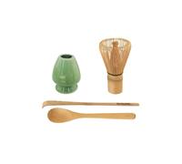 BambooMN Brand - Ensemble fouet pour th vert matcha - Fouet + cuill re + cuill re th + support pour fouet vert clair