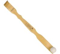 BambooMN Gratte-dos en bois de bambou de 43,2 cm avec balle de massage pour soulager les démangeaisons et le stress