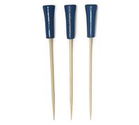 BambooMN Lot de 100 brochettes décoratives en bambou de 10,8 cm pour les événements traiteurs, les vacances, les restaurants ou les buffets, bleu