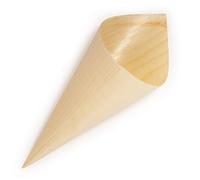 BambooMN Lot de 1000 cônes en bois jetables de 13 cm de haut x 5,1 cm de diamètre