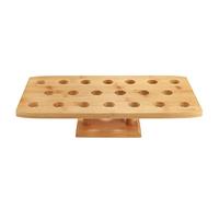 BambooMN Lot de 3 cônes alimentaires rectangulaires en bambou naturel de 41 cm pour restaurants, événements avec traiteur, fêtes ou buffets, peut contenir jusqu'à 20 cônes, 3 pièces