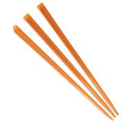 BambooMN - Lot de 300 pics à cocktail triangulaires en plastique à prisme de 9 cm - Orange