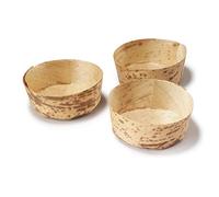 BambooMN Lot de 300 ramequins ronds en bambou - 6,9 cm de diamètre x 2,5 cm de haut - Jetables et compostables - Pour la restauration et la maison