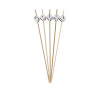 Bamboomn Marque - 15 cm decoratives dés fête d'extrémité en bambou Picks - Choix d'options blanc