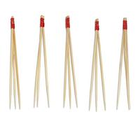 Bamboomn Marque - 8,9 cm décoratifs en bambou Trident Picks ou 14 cm Trident Fourchette de fruits - 100/300/1000 pièces 3.5" Trident Pick - Red