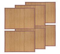 Bamboomn Marque - Bordure inférieure Set de table avec tissu Marron - Bambou carbonisé Marron Carbonized Brown