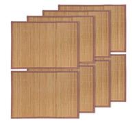 Bamboomn Marque - Bordure inférieure Set de table avec tissu Marron - Bambou carbonisé Marron Carbonized Brown