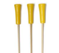 Bamboomn Marque - décoratifs de golf d'extrémité en bambou Picks 17,1 cm (17 cm) - 100 pcs, Bleu, Blanc et Rouge 4.25" (10.75cm) jaune