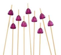 Bamboomn Marque - décoratifs en acrylique Gem Extrémité en bambou Picks - 15 cm (15 cm) 3.9" Gem - Purple