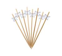 Bamboomn Marque - décoratifs en acrylique papillon d'extrémité en bambou Picks 9,9 cm (10 cm) 3.9" Butterfly - Clear