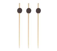 Bamboomn Marque - décoratifs Extrémités en bambou Picks - varie Style et tailles 3.5" Black Circle