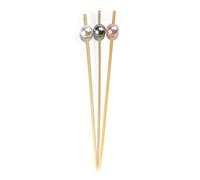 Bamboomn Marque - décoratifs Pearl Extrémité en bambou Picks 11,9 cm (12 cm) - 4 couleurs - 100/300/1000 pièces Assortment 95