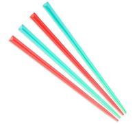 BambooMN Marque - Lot de 200 médiators triangulaires à prisme - Couleurs combo - 8,9 cm - Rouge corail, bleu sarcelle