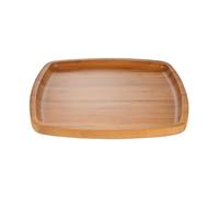 BambooMN Plateau d coratif en bambou naturel 20,3 x 20,3 cm pour table basse, salle manger, comptoir, vanit ou cuisine