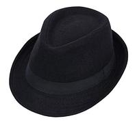 Bamboopack Chapeau Fedora classique Manhattan structuré unisexe à bord court Jazz Panama