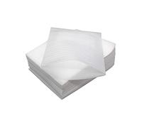 Bamboopack Lot de 100 pochettes d'emballage en mousse blanches résistantes aux rayures pour lunettes, plats, bouteilles de vin pour déménagement, expédition et stockage (15 x 20 cm)