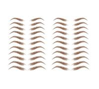 Bamboopack Lot de 2 feuilles de tatouages naturels pour sourcils - Imperméables - Décollez instantanément - Forme des sourcils - Style moderne - Tous les âges