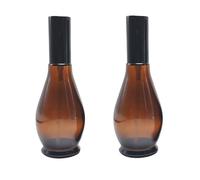 Bamboopack Lot de 2 flacons vaporisateurs vides rechargeables en verre ambré de 100 ml avec bouchon de pulvérisation fin