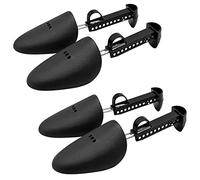 Bamboopack Lot de 2 paires d'embauchoirs en plastique à longueur réglable pour homme Noir, Men