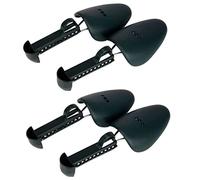 Bamboopack Lot de 2 paires d'embauchoirs en plastique à longueur réglable pour homme - Pratiques - Pour garder leur forme et résister aux plis et aux odeurs désagréables - Noir