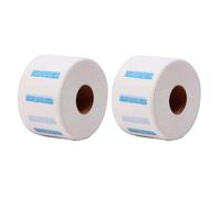 Bamboopack - Lot de 2 rouleaux de papier de soie jetables pour barbier - Noir - Pour salon de coiffure