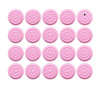 Bamboopack Lot de 20 supports de colle jetables en plastique en forme de fleur pour extensions de cils (rose)