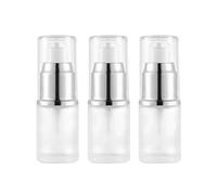 Bamboopack - Lot de 3 flacons de voyage rechargeables en verre mat pour crème, lotion, articles de toilette - 15 ml/15 g