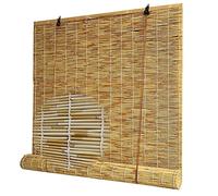 BambooShade Stores enrouleurs d'extérieur imperméables, rideaux rétro pour terrasse, protection solaire à 70 %, revêtements de fenêtre en bambou naturel (taille : 100 x 250 cm)