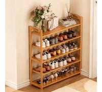 BambooShoeRack4/5/6TierStackableModernStorageShelfMultiuseFreeStandingOrganizerEasyAssembly80cmPerfect for Home & Closet