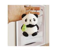 (BambooShoot) Adorable porte-clés en peluche Panda de dessin animé, Animal en peluche doux, cadeau Souvenir