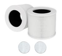 BAMBOOST Lot de 2 filtres de rechange pour purificateurs d'air Levoit Core Mini, numéro de pièce Core Mini-RF, système de filtration HEPA 3 en 1 H13, charbon actif très efficace.