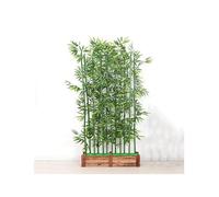 Bambou artificiel avec feuilles de soie pour un aménagement paysager facile de l'arrière-cour, installation et entretien simples