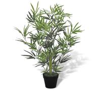 vidaXL Arbre artificiel en bambou – Feuillage résistant aux UV, design anti-allergie – 80 cm