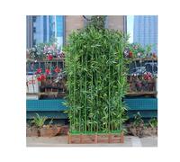 Bambou artificiel de 2,5 m de haut - Arbre en bambou synthétique d'extérieur pour jardin, clôture, cour, entrée, climatiseur/poubelle (100,1 cm x 5 m)