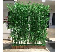 Bambou Artificiel Plante Plantes Artificielles de Barrière de Jardin de Patio, Faux Bambou de Pont Avant Extérieur avec Base en Bois, Séparateurs de Mur de Verdure pour Spa de Bureau à Domicile (Colo