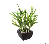 Atmosphera - Plante artificielle en pot Bambou 26 cm Noir