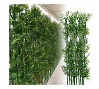 Bambou artificiel vert pour balcon Plante Artificielle Bambou pour Brise Vue Balcon clôture de confidentialité pour jardin extérieur, terrasse, cour, entrée(180cm/5.9ft)