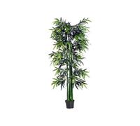 Bambou artificiel XXL 1,80H m 1105 feuilles denses réalistes pot inclus noir vert