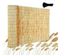 Bambou Brise Vue Extérieur Clôture de Roseau Rouleau Canisse de Roseau Naturel D'intimité Robuste 1m 1.2m 1.5m 1.8m H Décorative Clôture pour Jardin Terrasse Balcon(Ligne Noire Naturelle)